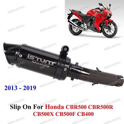 Tubo de escape deslizable para motocicleta Honda CBR500r CB500X CBR500 CB500F 13-19 Foto 1 de 4