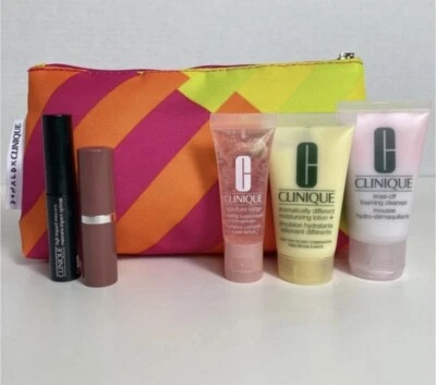 Donald X Clinique 6pc Skincare Makeup Travel Gift Set Bare Pop Moisture Surge - Image 1 of 3