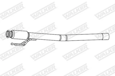 WALKER Abgasrohr Mitte, Vorne für VW - Bild 1 von 2