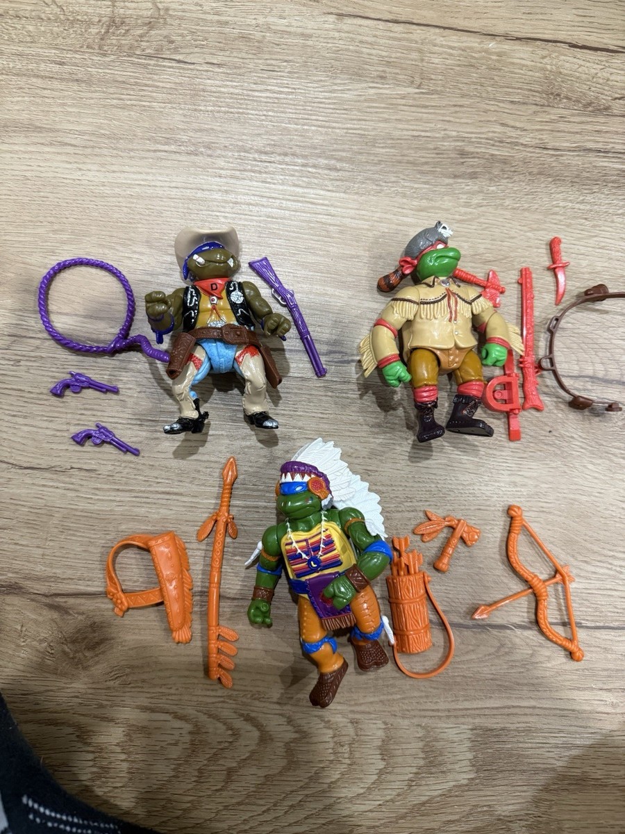Playmates TMNT Wacky Wild West Lot Chief Leo, Cowboy Don & Sewer