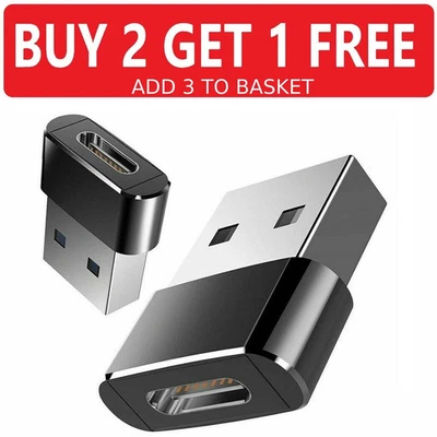 USB Type C Female to USB 3.0 Adapter Male Converter Charger for iPhone Samsung - Image 1 of 4