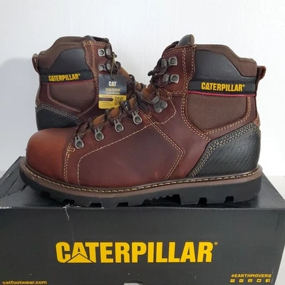 Botas superiores masculinas de couro Caterpillar Alaska 2.0 6" biqueira de aço tamanho 11.5 médio - Imagem 1 de 4