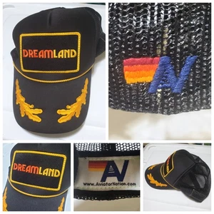 Aviator Nation Hat Cap Snap Back Mesh Trucker Patch Dreamland Embroidered Mens - Picture 1 of 17