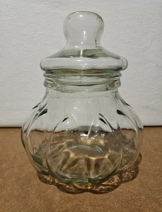 Vintage 10" Glas APOTHEKER Kürbis Form Kanister Glas mit Deckel Display - Bild 1 von 7
