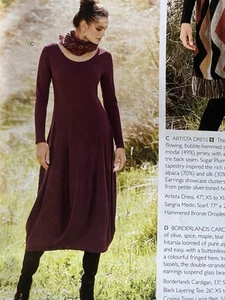 *Peruvian Connection* 'Artista’ Dress Pima Modal Jersey Knit Dress Sugar Plum M - Picture 1 of 13