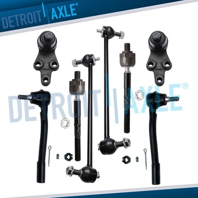 Front Tie Rods Lower Ball Joints Sway Bars Kit for Hyundai Entourage Kia Sedona - Image 1 of 4
