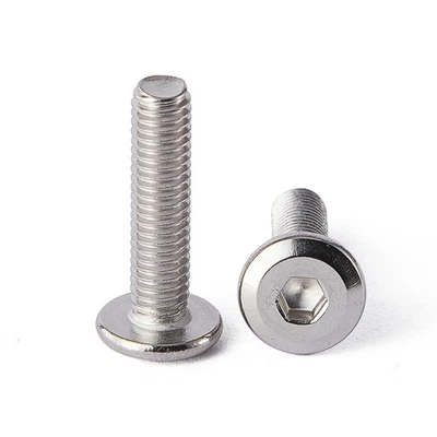 SUNXULIMI M4 x 12mm Flat Round Head Hex Socket Cap Screws Bolts, Furniture Sc... - Image 1 of 4