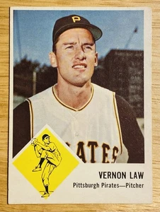 1963 Fleer Baseball Vernon Law #58 VG Pittsburgh Pirates - Picture 1 of 2