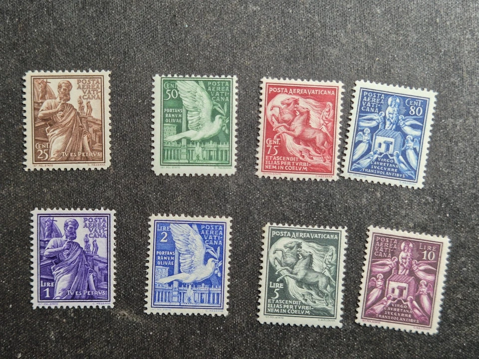 Estado Vaticano 1938 Sassone Airmai; 1-8 MNH Foto 1 de 1