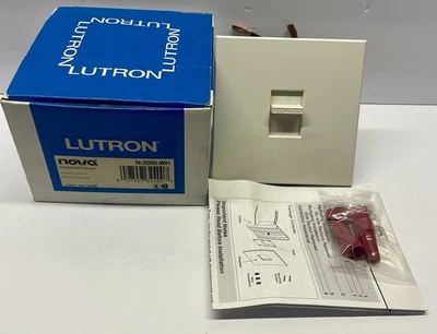 Lutron Nova Glühlampen-Dimmer 2000W N-2000-WH Schiebeschalter gebraucht - Bild 1 von 4