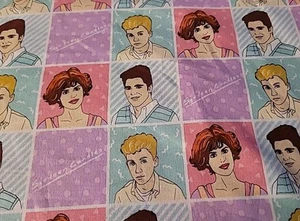 Sixteen Candles Movie Pink White Cotton Fabric Bolt 6 Yards - NEW - Picture 1 of 5