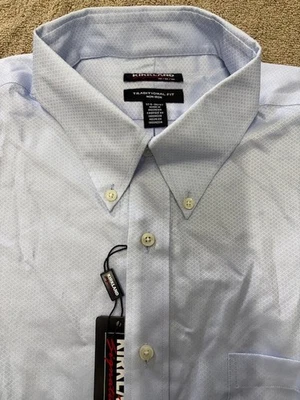 Kirkland Signature Men's Traditional Fit Dress Shirt (Blue, 17.5 x 36/37) NWT - Image 1 of 2