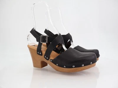 Zueco Korks Abloom con tiras para mujer 12 tacones de plataforma negros con tachuelas de cuero sintético Foto 1 de 4