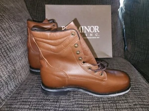 P.W Minor Mens Brown Leather Boot - Picture 1 of 14