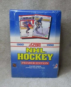 Box of 36 New & Factory Sealed 1990-91 SCORE Hockey Cards Packs JAGR ROOKIE - Picture 1 of 9