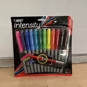 Juego de 12 colores marcadores permanentes de punto fino de intensidad BiC - Imagen 1 de 1