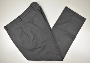 Daniel Cremieux Dark Gray Herringbone Poly Blend Flat Front Trousers Size: 36x30 - Picture 1 of 8