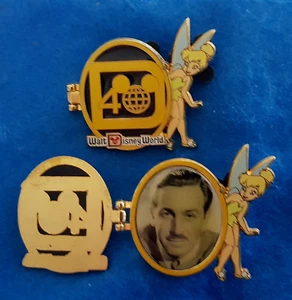 WALT DISNEY STAINED GLASS LOCKET PORTRAIT 40th ANNIVERSARY TINKER BELL 2011 PIN - Picture 1 of 1