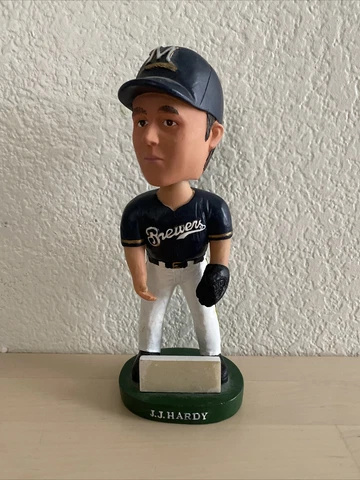 J J Hardy Bobblehead Milwaukee Brewers Mavericks MISSING FRONT PLAQUE Cover