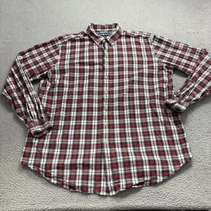 Polo Ralph Lauren Shirt Mens 2XLT Red Green Plaid Button Up Flannel Pony Tall - Picture 1 of 12