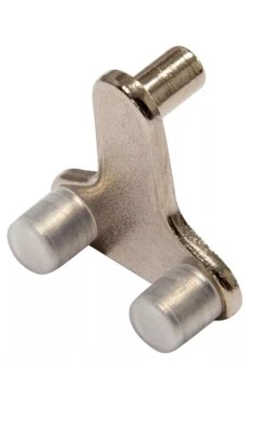 Hafele Glass Shelf Support Upto 12kg/shelf, Nickel Plated Zinc Alloy - image 1 of 4