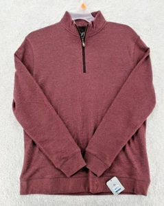 Felpa pullover George 1/4 zip viola erica uomo media 38-40 nuova con etichetta - Foto 1 di 6