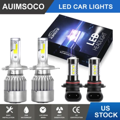 For Toyota Tacoma 2005-2010 2011 LED Headlights Bulbs Fog Light Kit White 6000K - Image 1 of 4