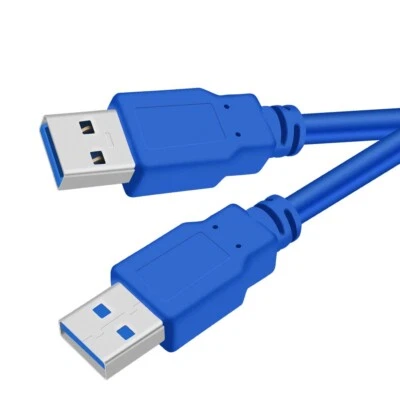 1FT USB 3.0 A Male to A Male Extension USB to USB Cable Blue  Type A Cord - Image 1 of 4