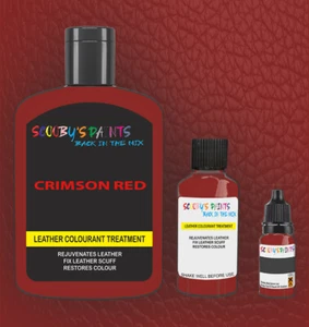 Leather Repair Paint Dye Restoring Colour scratches CRIMSON RED RED - Picture 1 of 5
