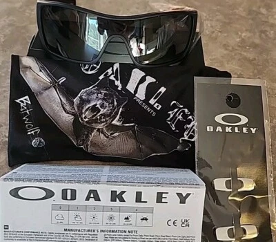 🔥 OAKLEY Batwolf POLARIZED Sunglasses Matte Black Ink/Black Iridium OO9101-35 - Image 1 of 4