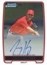 2012 Bowman Chrome Prosect Autographs Angels Baseball Card #JH John Hellweg