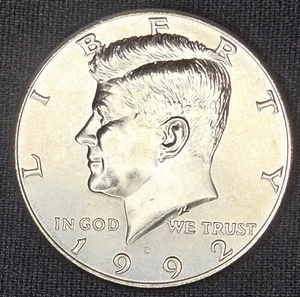 1992 D Kennedy Half Dollar - Clad Gem - BU - US Mint Set Coin - Bild 1 von 2