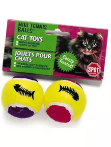 Spot Mini Tennis Balls Assorted Cat Toy with Bell & Catnip (2 Pack) - Picture 1 of 8