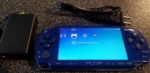 Sony PSP Slim 2001 2000 NTSC USA Region Madden Blue Edition With Games Good Deal