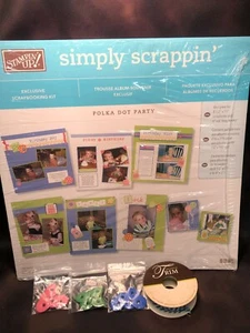 Stampin' Up Simply Scrappin' Kit --Polka Dot Party, 12 X 12 New + extras kit 2 - Picture 1 of 5
