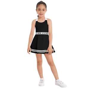 Kids Girls Sports Suit 2Pcs Tracksuit Golf A-line Dress With Shorts Set Gym - Picture 1 of 65