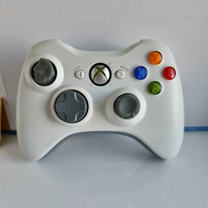 Controlador de juego inalámbrico oficial Microsoft Xbox 360 blanco *sin probar* - Imagen 1 de 7