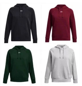 Under Armour 1379500 Grey Womens Rival Fleece Hoodie, Size Small - Picture 1 of 2