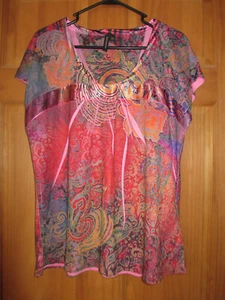 Women's Susan Lawrence Multi-Color Top, Large, GUC - Picture 1 of 4
