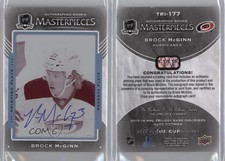 2015 Upper Deck Trilogy Printing Plate Magenta 1/1 Brock McGinn Rookie Auto RC