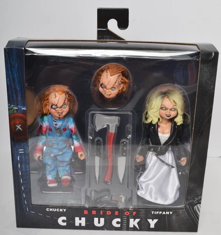 BRIDE OF CHUCKY Chucky & Tiffany 2 Pack Action 5" Figure Set NEW NECA Cover