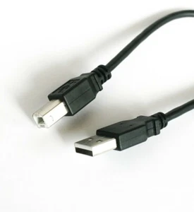 1m USB 2.0 Kabel Hi-Speed schwarz Stecker A / B 1,0m kurz Anschlusskabel Drucker - Bild 1 von 1