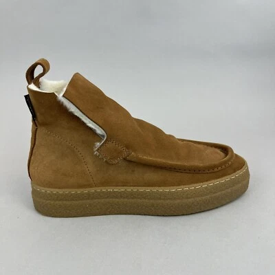 Russell & Bromley Snug Tan Suede Shearling Moccasin Fold Down Bootie Boots UK5 - Image 1 of 4