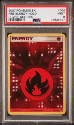 2007 Pokemon EX Power Keepers # 104 Fire Energy Holo PSA 9 Card MINT! Free Ship! - Image 1 of 2