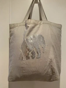 Banana Republic Gray Sequin Lucky Elephant Nylon Tote Bag - Picture 1 of 6