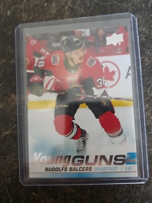 2019-20 Upper Deck Series 1 Young Guns YG Rudolfs Balcers RC Card# 218 - Image 1 of 2