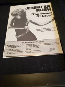Jennifer Rush The Power Of Love Rare Original Radio Promo Ad Framed! #3 - Picture 1 of 1