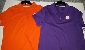 Junior Wonder Nation Marke orange-lila Schuluniform Poloshirt Plus 2X 3X  - Bild 1 von 5