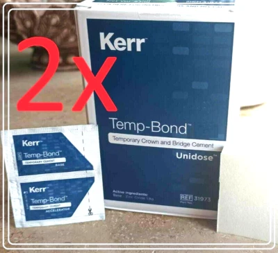 2x Kerr Zahnkleber Füllmaterial Zahnkrone locker Füllung schmerzen abgefallen