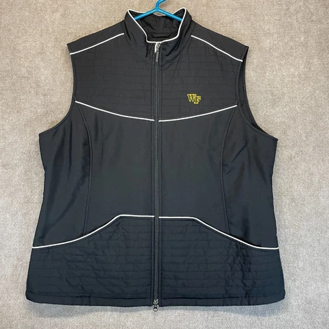Wake Forest Demon Deacons Full Zip Vest Women's 2XL Black Lined Cutter & Buck Cover